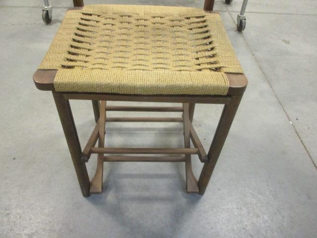 Valet Stand w/Woven Seat