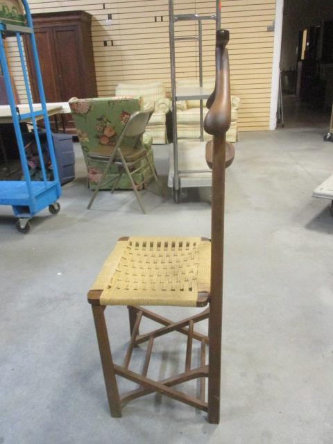 Valet Stand w/Woven Seat