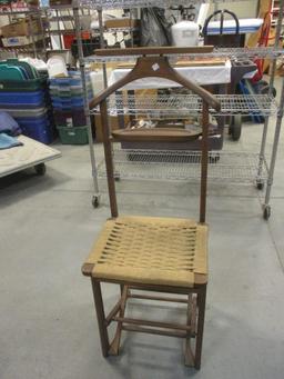 Valet Stand w/Woven Seat