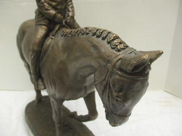 Cast Metal Bronze Tone (Rider on Horse)
