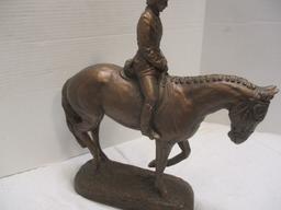 Cast Metal Bronze Tone (Rider on Horse)