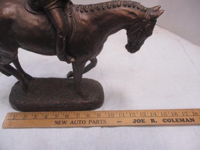 Cast Metal Bronze Tone (Rider on Horse)