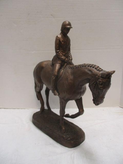 Cast Metal Bronze Tone (Rider on Horse)