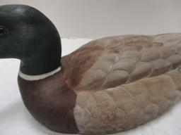 Wood Handcarved signed Joel Perry Mallard Drake