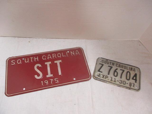 1975 SC License Tag (SIT) & 1987 Motorcycle Tag