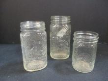 Jumbo Peanut Butter Glass Jars (Lot of 3)