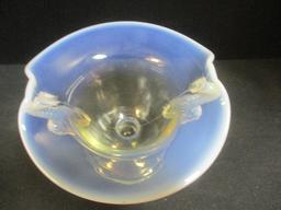 Vintage Fenton? Double Dolphin Handled Compote
