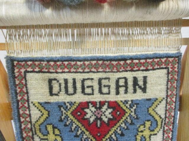 Duggan Woven Name Crest on Stand