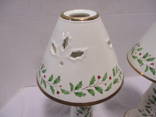 Christmas Votive Holiday Candlestick Lamps (2)