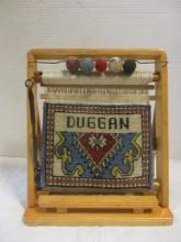 Duggan Woven Name Crest on Stand