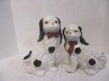 Staffordshire Style King Charles Cavalier Dogs (2)