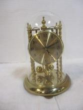 German Brass Clock w/Cloche (Konrad/Mauch)