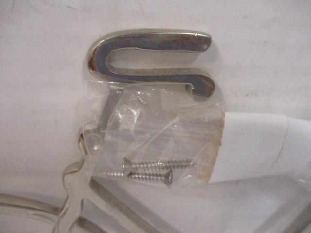 Silver Tone Metal Bicycle Coat Hook