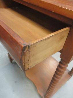 Vintage Spool Leg Dry Sink Wash Stand