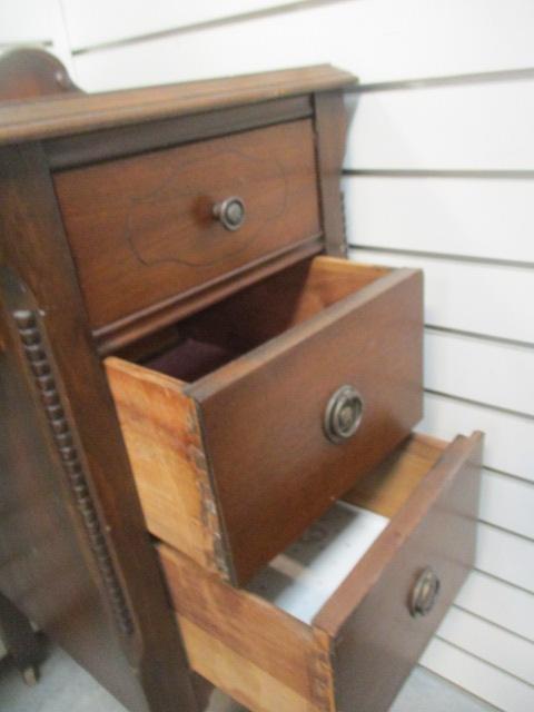 Vintage Mahogany Vanity with Stand Mirror