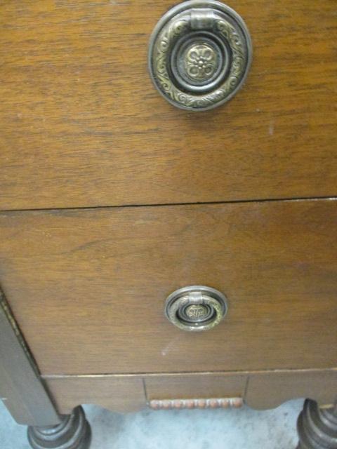 Vintage Mahogany Vanity with Stand Mirror