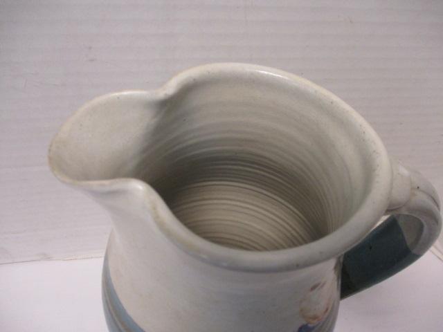 Signed Hand Thrown Studio Pottery Pitcher