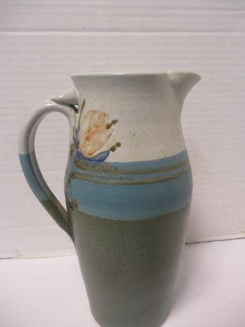 Signed Hand Thrown Studio Pottery Pitcher