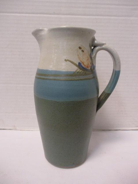 Signed Hand Thrown Studio Pottery Pitcher