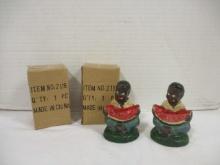 Nostalgic Handpainted Cast Metal Black Americana Boys