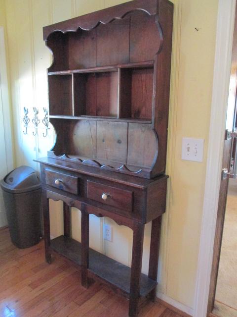 Two Drawer Cabinet with Hutch