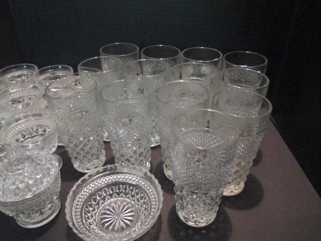 Anchor Hocking Wexford Glasses, Sherbets, Creamer and Sugar