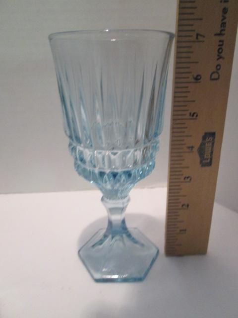 10 Fostoria Heritage Blue Glasses