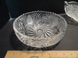 Crystal Serving Bowls and Basket