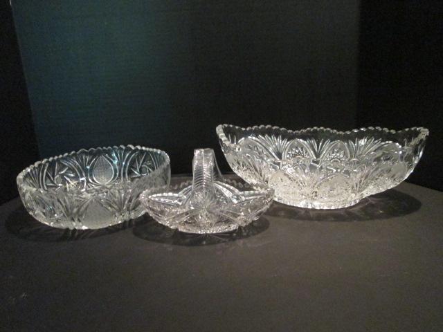 Crystal Serving Bowls and Basket