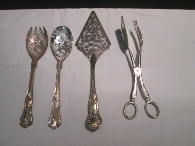 Four Interpur Silverplate Serving Utensils