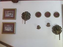 Nine Pieces of Decorative Wall Items