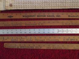 Wall Hanging Yardstick Holder with Yardsticks