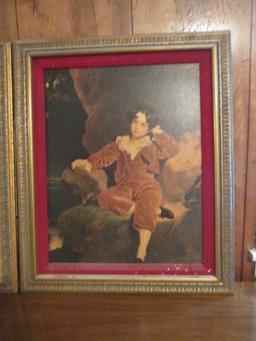 Two Framed Victorian Children Prints on Boards