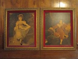 Two Framed Victorian Children Prints on Boards