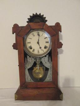 Antique Wm L. Gilbert Mantel Clock with Key