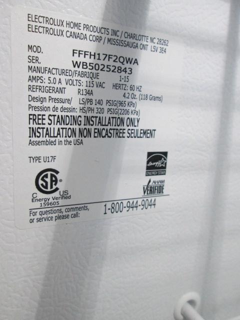 Frigidaire Upright Freezer