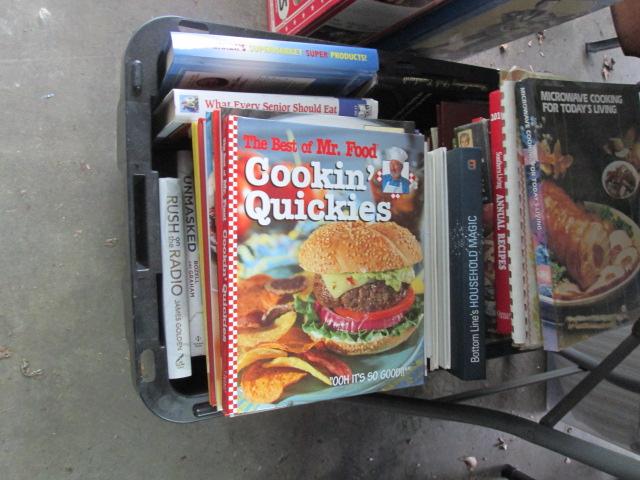 Large Lot of Books in Tote