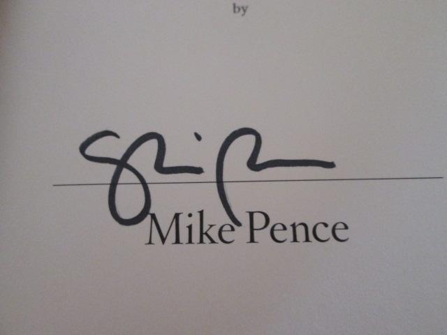 Autographed Mike Pence So Help Me God Book