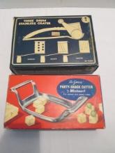 Vintage Party Snack Cutter and Drum Grater with Boxes