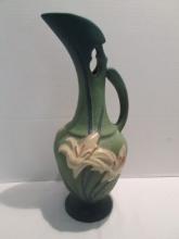 Roseville Zephyr Lily Green Ewer