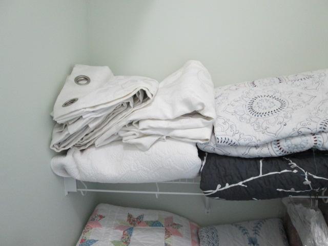 Contents of Bedding Closet-Large Grouping of Bedspread/Comforter Sets,