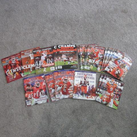 Large of Collection of Clemson National Championship and ACC Championship Publications