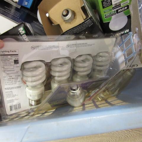 Laundry Basket of Light Bulbs