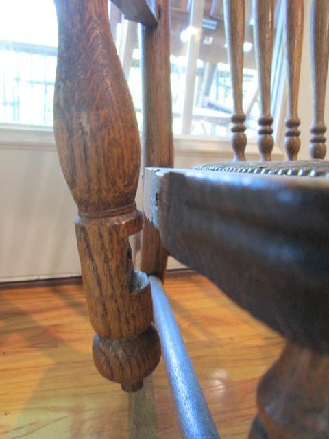 Antique Childs's Tiger Oak Victorian Rocker