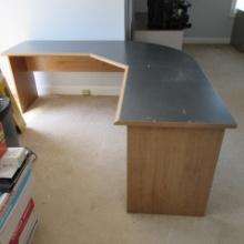L-Shape Desk with Curved Corner