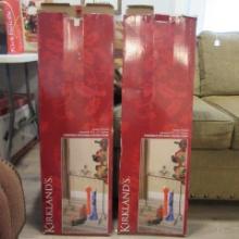 Two Kirkland's Christmas Stocking Holder Metal Stands in Original Boxes