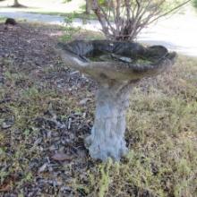 Concrete Lily Pad Bird Bath