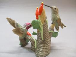 2002 Lenox "Anna's Hummingbirds" Fine Porcelain Bird Figurine 4 1/2"