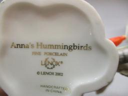 2002 Lenox "Anna's Hummingbirds" Fine Porcelain Bird Figurine 4 1/2"