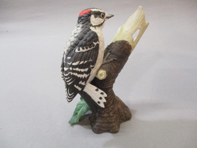 1989 Lenox "Downy Woodpecker" Fine Porcelain Bird Figurine 5"